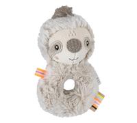 Fehn Sonajero en forma de anillo con diseño de perezoso, juguete de motricidad con sonajero, estimula el aprendizaje temprano de forma lúdica, Fiel compañero para bebés y niños pequeños desde 0 meses