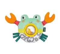 Fehn Sonajero giratorio Cangrejo - Sonajero para agarrar desde 3 meses | Para agarrar y hacer sonar - juguete educativo con materiales variados, en casa y de viaje