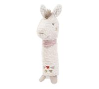 Fehn Stabgreifling Lama / Greifling zum Rasseln, Quietschen, Fühlen, Spielen mit kuschelweichem Stoff-Tier - ein treuer Begleiter für Babys und Kleinkinder ab 0+ Monaten