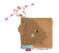 Fehn Stoffbuch Bär - Fühlbuch mit Tier-Motiven - Acht Seiten mit spannenden Farben und Funktionen zum Fühlen, Greifen und Staunen - Aus Curly-Plüsch für zuhause und unterwegs ab 0+ Monaten