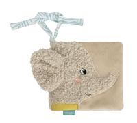 Fehn Stoffbuch Elefant - Fühlbuch mit Tier-Motiven - Acht Seiten mit spannenden Farben und Funktionen zum Fühlen, Greifen und Staunen - Aus Curly-Plüsch für zuhause und unterwegs ab 0+ Monaten