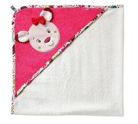 Fehn, toalla con capucha, ca. 80 x 80 cm, Rose (rosa)