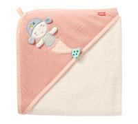 Fehn toalla de baño bebé sirena, poncho infantil de rizo, toalla en color rosa, toalla de baño con capucha para bebés y niños pequeños a partir de 0+ meses, mide 80 x 80 cm
