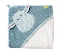 Fehn 065190 Toalla de baño con capucha con diseño de dragón, poncho de baño de algodón con diseño de dragón para bebés y niños pequeños desde el nacimiento, Medidas: 80 x 80 cm