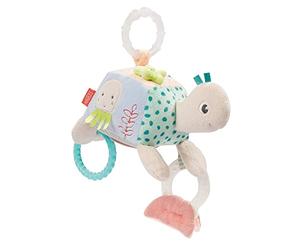 Fehn tortuga de actividad - juguete de actividad motriz para cochecito - animal de juego con anilla de sujeción - para agarrar y descubrir - peluche para bebés y niños