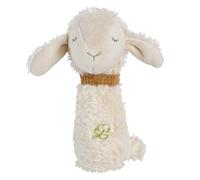 Fehn varilla sonajero oveja NATUR, Juguete de motricidad con sonajero y algodón orgánico, juguete para bebés que fomenta el aprendizaje temprano, fiel compañero para bebés y niños pequeños