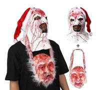Fehodun Máscara de payaso de Art the Clown - Terrifier Killer Clown, Joker de Halloween, disfraz de cosplay, accesorios sangrientos para adultos