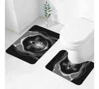 FEHWI Alfombra Baño 2 Piezas,Alfombrilla Antideslizante y Secado Rápido Lavable,Alfombrilla para Bañera,Baño,Ducha,WC,Muerte de Eclipse y Muerte de Scythe, Dios de la Muerte en la Tenue luz del Sol,
