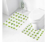 FEHWI Alfombra Baño 2 Piezas,Alfombrilla Antideslizante y Secado Rápido Lavable,Alfombrilla para Bañera,Baño,Ducha,WC,Patrón sin Costuras Original y Moderno príncipe o Prince
