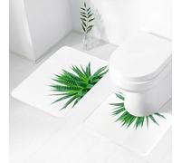 FEHWI Alfombra Baño 2 Piezas,Alfombrilla Antideslizante y Secado Rápido Lavable,Alfombrilla para Bañera,Baño,Ducha,WC,Planta, Aloe Vera con Colores Brillantes Especies autóctonas Remedios Naturales