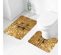 FEHWI Alfombra Baño 2 Piezas,Alfombrilla Antideslizante y Secado Rápido Lavable,Alfombrilla para Bañera,Baño,Ducha,WC,Marroquí, Puertas Principales del Palacio Real en Marrakech, Marruecos, Viaje