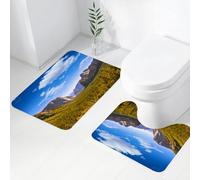FEHWI Alfombra Baño 2 Piezas,Alfombrilla Antideslizante y Secado Rápido Lavable,Alfombrilla para Bañera,Baño,Ducha,WC,Yosemite El Capitan y Half Dome en los Parques Naturales
