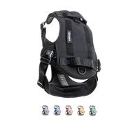 Fei and Eve Signature MagEase - Arnés para Perro, sin tirones, con 2 Clips de Correa, Chaleco táctico MOLLE de Trabajo, arnés Resistente para Entrenamiento, Caza, Caminar, Talla XL, Color Negro