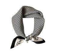 FEIBOON Bufandas de seda de morera, bufanda de cuello de 21 x 21 pulgadas, bufanda cuadrada pequeña para el pelo, bandana para mujer, paquete de regalo, Pata de gallo-2, 53 cm