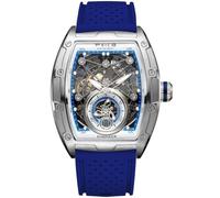 FEICE FM503 Reloj Automático Esqueleto para Hombre Reloj de Pulsera Azul