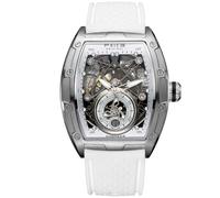 FEICE FM503 - Reloj automático para hombre con correa de reloj de silicona líquida, carcasa de acero inoxidable