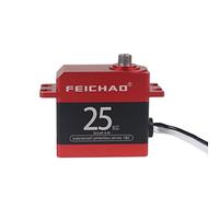 FEICHAO Engranajes de metal servo digital impermeables de 25 kg, engranaje de dirección subacuática, taza hueca de alto par para coche RC 1/10 1/18 (180 grados)
