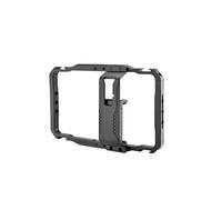 FEICHAO Soporte universal para jaula de teléfono, agarre de mano de 1/4 de rosca para zapata fría para luz flash trípode fotografía (jaula de metal)