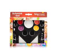 feiermeier Juego profesional de maquillaje infantil con esponjas y aplicadores para una mejor aplicación - para Halloween, carnaval, maquillaje infantil y fiestas temáticas