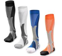 feifanshop 4 Pares Calcetines de compresión, los Mejores Calcetines compresión Mujer y Hombre para aliviar el Dolor de pies y Gemelos, Medias de compresión Hombre y Mujer Transpirables y Resistentes