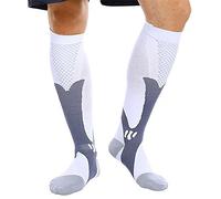feifanshop Calcetines de compresión para Mujeres y Hombres 20-30 mmHg los Mejores Calcetines médicos, para Correr, enfermería, circulación y recuperación, Senderismo, Viajes y Vuelo