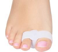 feifanshop Corrector de dedos de gel, separador de dedos de los pies, 4 unidades, separador de dedos de silicona con 2 trabillas, espaciadores de dedos grandes para dolor de juanetes y dedos