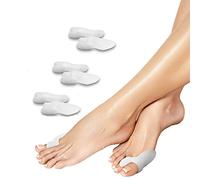 feifanshop Juego de 6 separadores de dedos para hallux valgus - Soporte para dedos para mujer y hombre - Vendaje protector del pulgar también para zapatos - Corrección de dedo en martillo, almohadilla