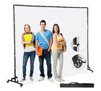 FEIFANTEAM Soporte de Fondo Blanco Desmontable Portátil 7'x 10' Ruedas Adecuado para Fotografía Estudio Diseño de Escenario Fondo Retrato y Productos Transmisión en Vivo