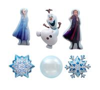 FEIFEI'S BOW 5 globos de papel de aluminio de Cenicienta de princesa, fiesta de cumpleaños, globos de felicitaciones, baby shower, decoraciones de fiesta, accesorios temáticos para niños (frente)