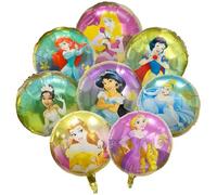 FEIFEI'S BOW 6 globos de aluminio de Cenicienta de la princesa Elsa, para fiesta de cumpleaños, felicitaciones, baby shower, decoraciones de fiesta, accesorios temáticos para niños (princesa, 8 piezas