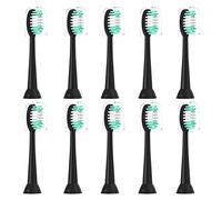 Feihead Cabezales de repuesto compatibles con cepillo de dientes eléctrico Philips Sonicare, paquete de 10, color negro