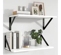 Feihorrm Estantes de Pared de Blanco, Estante Flotante de 40 cm, Juego de 2 estantes de Pared de Madera de partículas de 20 cm de Profundidad, estantería para Dormitorio, baño, Sala de Estar, Cocina