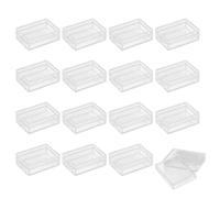 FEIHS 16 Piezas Caja Acrílica Con Tapa,Cajas De Exhibición De Acrílico Transparente,Caja de Presentación Transparente,para guardar dulces, joyas, clips, sellos, bolas de algodón y artículos similares