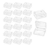 FEIHS 20 Piezas Caja Acrílica Con Tapa,Cajas De Exhibición De Acrílico Transparente,Caja de Presentación Transparente,para guardar dulces, joyas, clips, sellos, bolas de algodón (Estilo plegable)