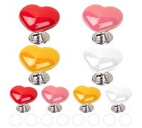 FEIHS 8 Piezas Botones de Descarga de Inodoro, Botón De Tanque De Inodoro, Botón de Presión de Inodoros, Ayuda a la Descarga de Repuesto para Arte de Uñas Largas, para Inodoros y Tanque (4 colores)