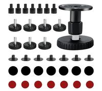 FEIHS 8 Piezas Patas Regulables para Muebles de 27-55mm, Pies Niveladores Resistentes a los Arañazos con Almohadilla Amortiguadora Adhesiva para Armarios, Patas de Cama, Mesas, Sofás