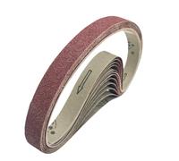 FEIHU 10 piezas Bandas de Lija 25 x 762 mm. Para pulir metal y madera en lijadoras de banco. Grano 40