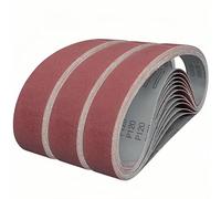 FEIHU 10 piezas Bandas de Lija 40 x 760 mm. Para Pulidora de tubos pulir metal y madera. Grano 60