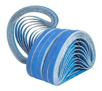 FEIHU 30 piezas Bandas de Lija10 x 330 mm, bandas abrasivas grano 40 para lijadoras de banda neumáticas, lijadoras de dedos.