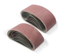 FEIHU Banda de lijado 65x 410 mm.5 tipos de grano mixto (3X40 /80/120/180/320).15 piezas de bandas de lijado para lijadoras de banda, metal, madera, pulido
