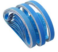 FEIHU Bandas de Lija 20x520 mm.(grano 60,80,100,120,240,320) Juego de bandas abrasivas de metal profesionales para lijadoras de banda-30 piezas