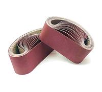 FEIHU Bandas de Lija 75 x 533 mm, 60/80/120/180/240/320 Grano,Bandas de Lija de partículas mixtas, para lijadora de banda pulir metal,madera (15 piezas)