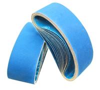 FEIHU Bandas de Lija 75 x 533mm,Cada una con 2 granos 2 x grano 60/80/100/120/240/320 para Lijadora de Banda.Utilizada para desbaste, Eliminación de Pintura y Pulido (12 piezas)