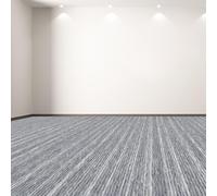 FEIJDON Moqueta Punzonada Rips 150 x 980 cm Barata Aislante y Protectora Moqueta Ferial Robusta y Resistente a La Intemperie para Terraza, Balcón y Tiempo Libre, Gris Claro