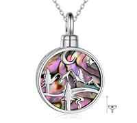 Feijiesi Collar de cadena montañosa para cenizas, collar de urna de plata de ley 925 para cenizas, joyería de cremación para cenizas, joyería de memoria para mujeres y hombres, plata de ley, sin