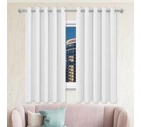 FEIJUAND Cortinas con Ojales para Ventana 360 x 220 cm Termicas Aislantes Frio y Calor Visillos de Dormitorio Moderno para Ventanas Habitación Dormitorio Sala de Estar, Blanco