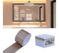 FEILAYS Cinta adhesiva con aspecto de madera, cenefa autoadhesiva de PVC, decoración de pared, extraíble, autoadhesiva, para cocina, baño, puerta, borde, pegatinas, papel pintado, 5 cm x 10 m