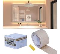 FEILAYS Pegatinas de grano de madera para reparar agujeros en el suelo, puertas de madera con rayas decorativas marco de puerta 5 cm x 10 m de sauce