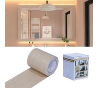 FEILAYS Pegatinas de grano de madera para reparar agujeros en el suelo, puertas de madera con rayas decorativas marco de puerta 10 cm x 10 m de sauce