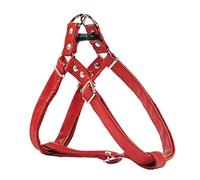feiling Arnés para Perros Pequeño Mediano Grande Tamaño Duradero Antitirones Cuero Arnes Pecho Ajustable Step-In Arnes Cachorro Cómodo (S, Rojo)